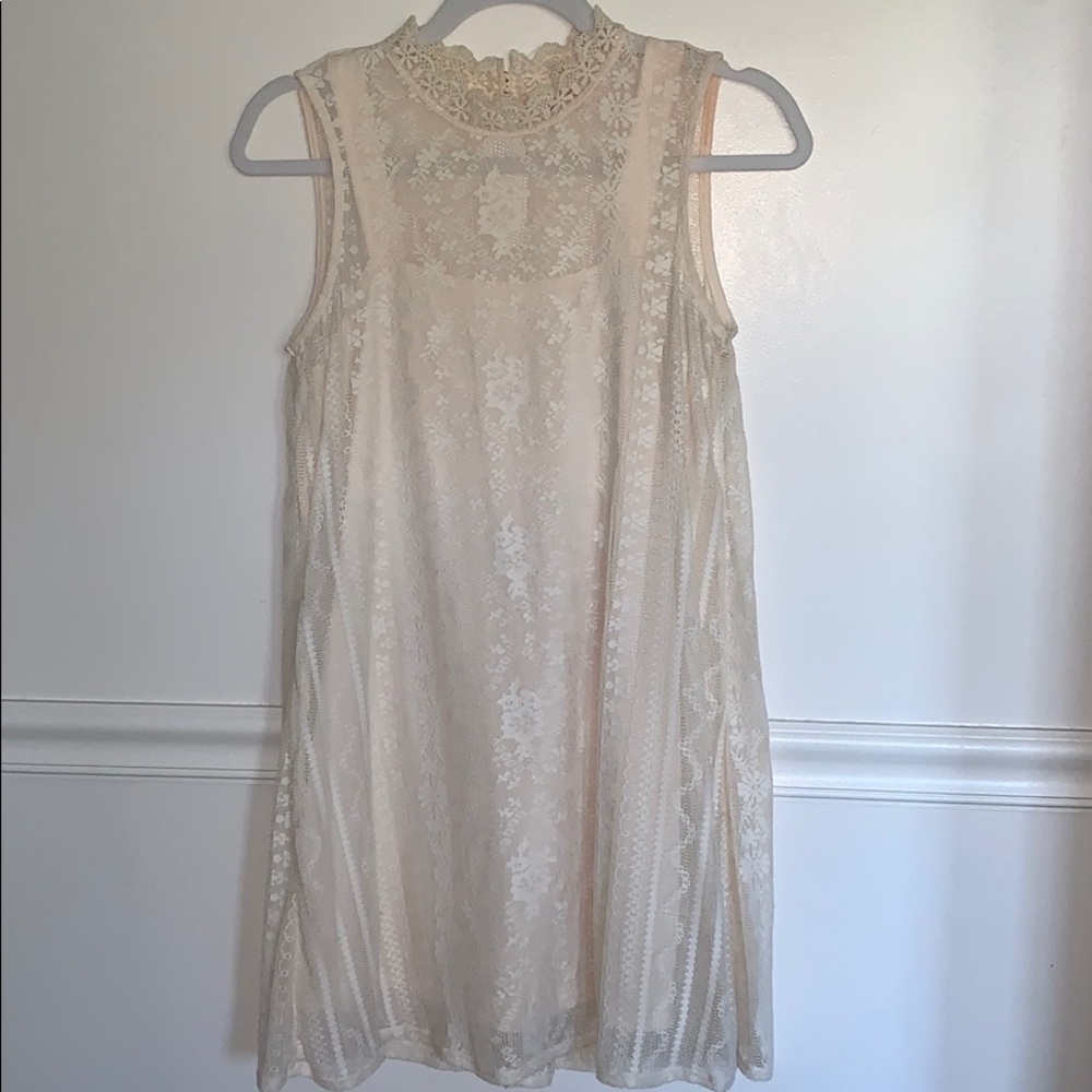 Off-white lace dress